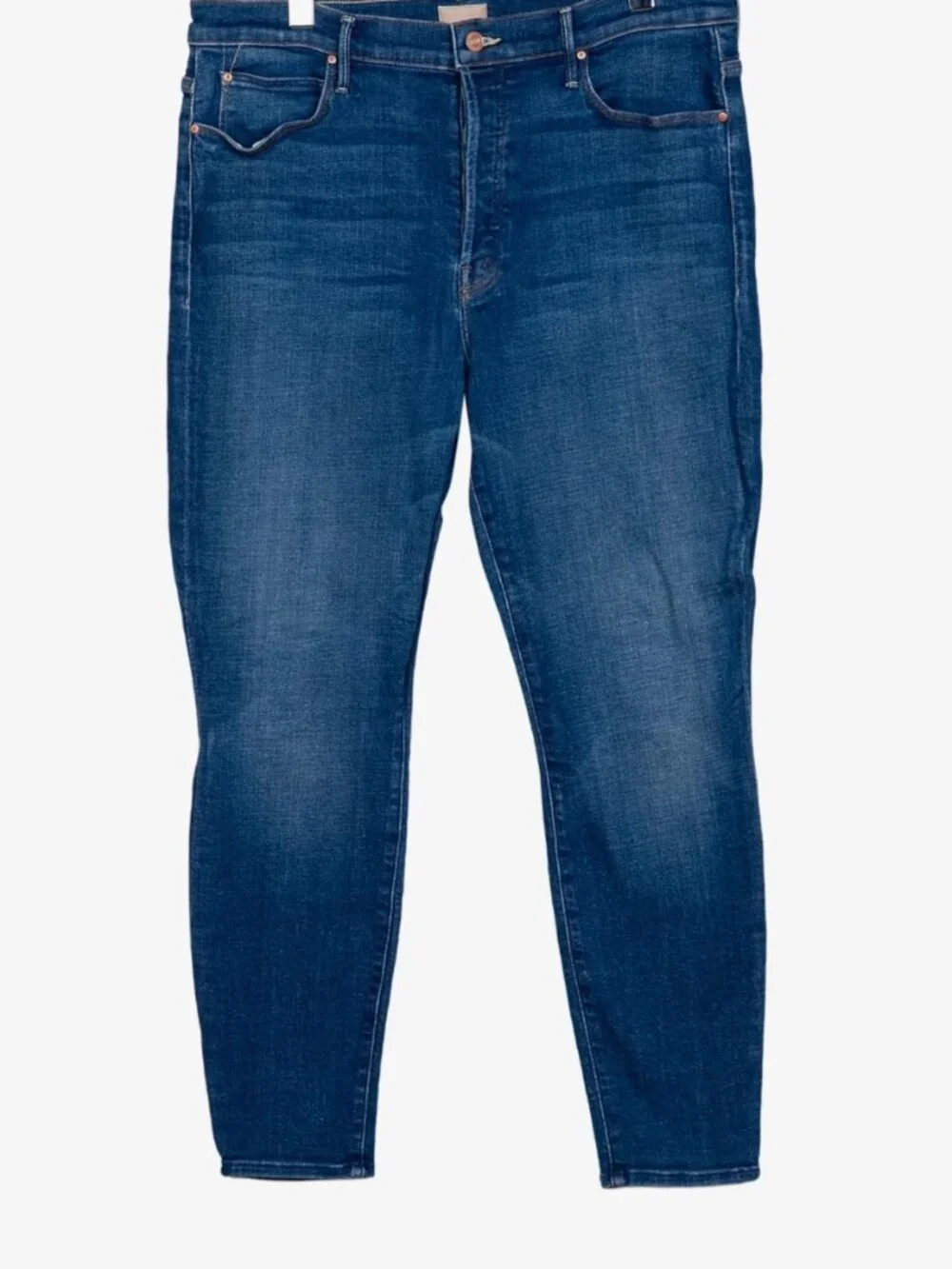 MOTHER The Super Stunner Ankle Jeans Double Vision Heart Pocket Boho HTF Sz 34 - Picture 13 of 13
